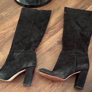 Sam Edelman Black Suede Heeled Boots